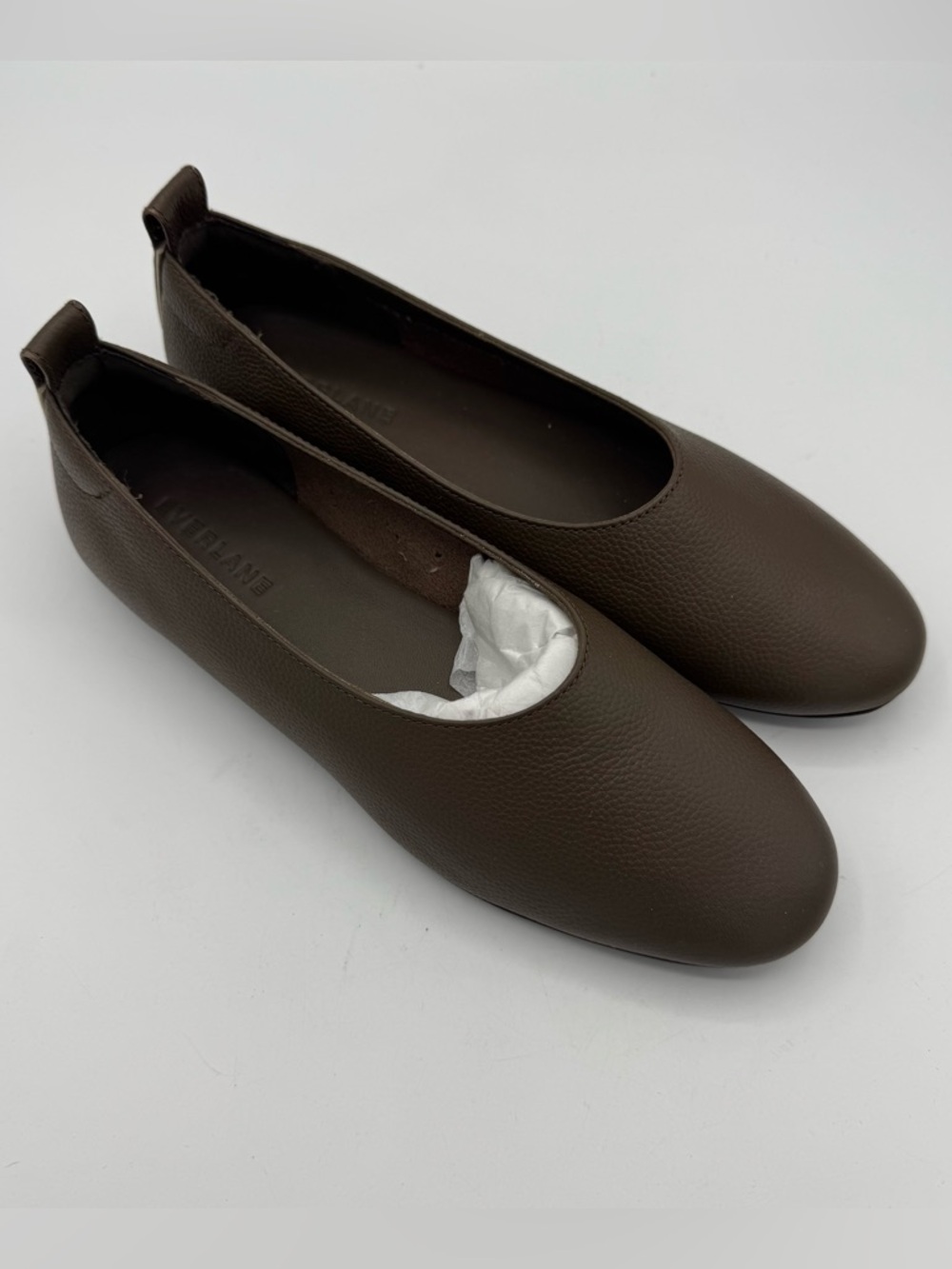 Everlane Day Glove Dark Brown Leather Modern Flat Women's Size 6 NEW in Box